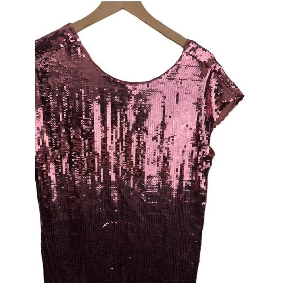Anthropologie Maeve Kara Sequin Mini Dress Sz Medium NEW $168 Rose Pink - Picture 9 of 9